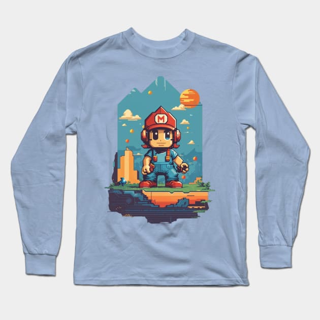 NostalPixel Odyssey Long Sleeve T-Shirt by PixelChic Creations